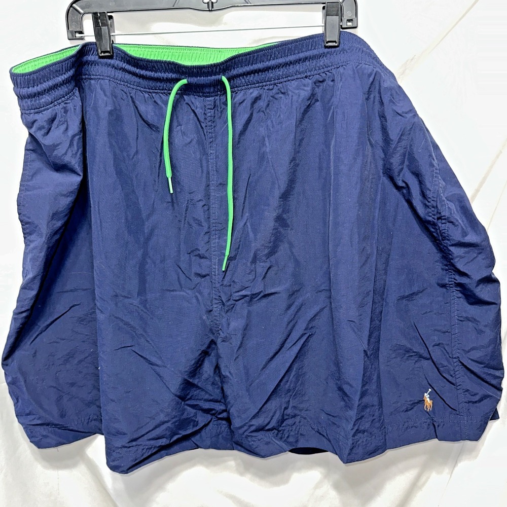 Polo Ralph Lauren Swim Trunks Mens Big & Tall Navy Blue Pony Logo Shorts Size 4X